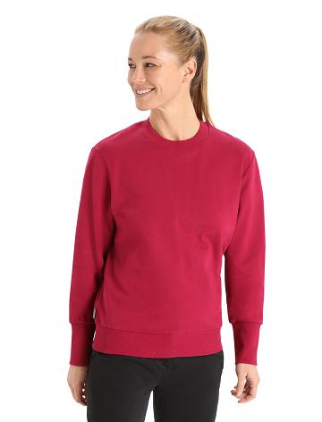 Dámské Mikiny Icebreaker Merino Central II Long Sleeve Růžové | CZ 1329DFMN